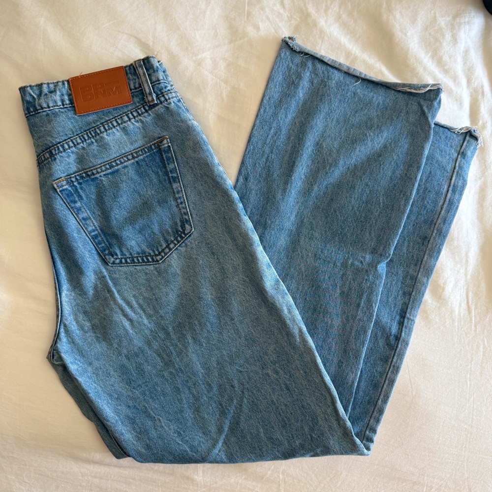 Princess Polly Raw Hem Straight Leg Jeans | Size 6
